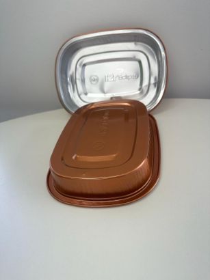 AS320850 SW Foil Tray 850ml Rose Gold/Silver