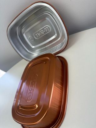 Oval Smoothwall Coated Aluminium Tray 1525ml