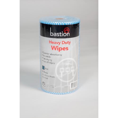 Bastion Heavy Duty Wipes Blue 30x50cm 90/roll