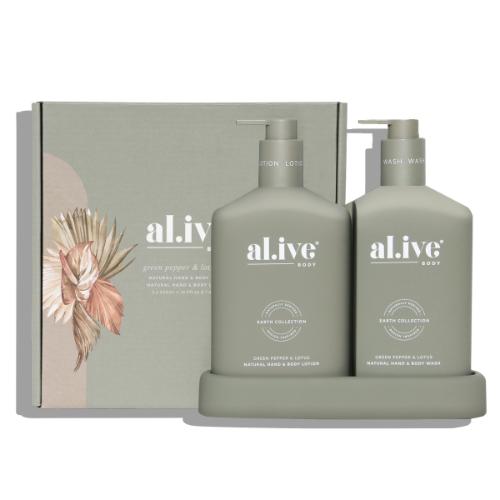 Al.ive Body Wash & Lotion Duo | Green Pepper & Lotus