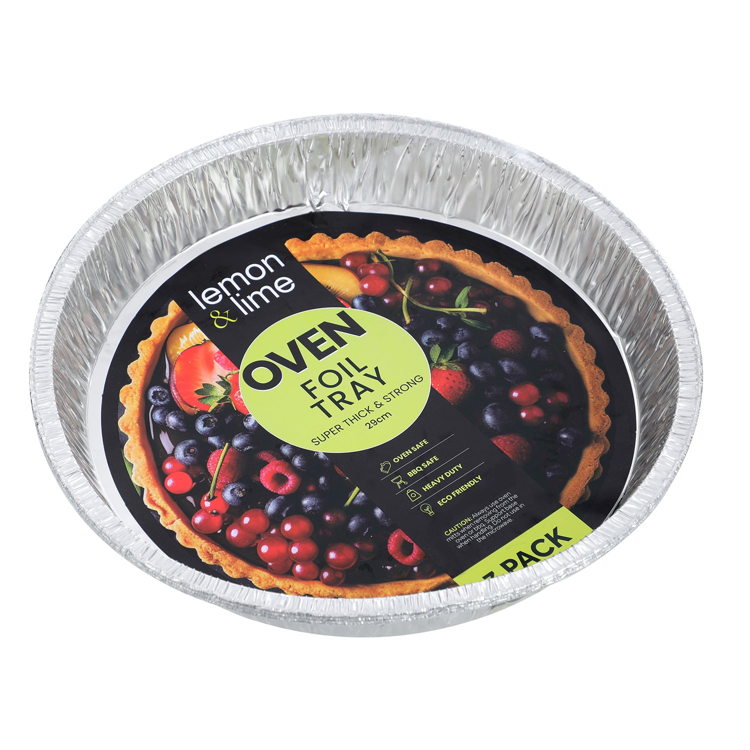 Lemon & Lime Foil Pie Tray 29cm 3 Pack