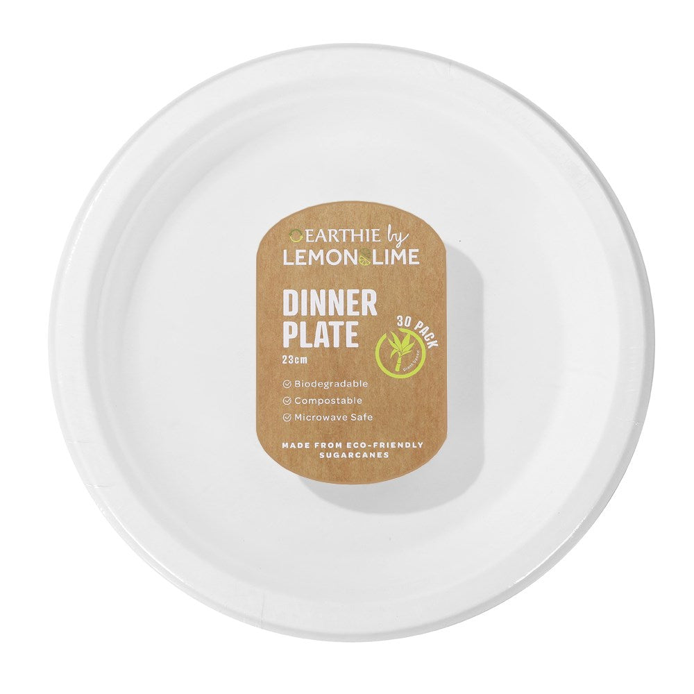 Lemon&Lime Disposable Dinner Plate Bamboo 23cm 30 Pack