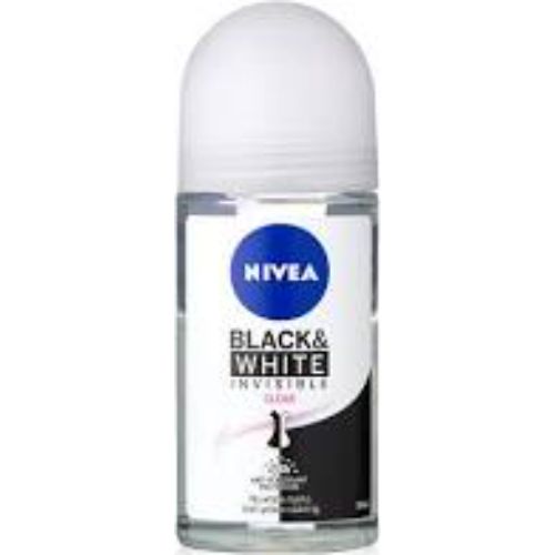 Nivea Deodorant Roll On Invisible Womens Black and White Clear 50ml