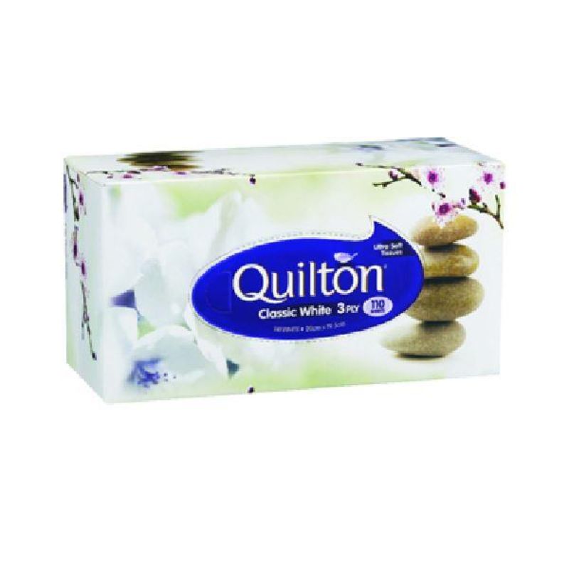 Quilton 3ply 110s White Facial Tissue