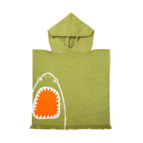 Sunnylife Beach Poncho Shark Attack Olive